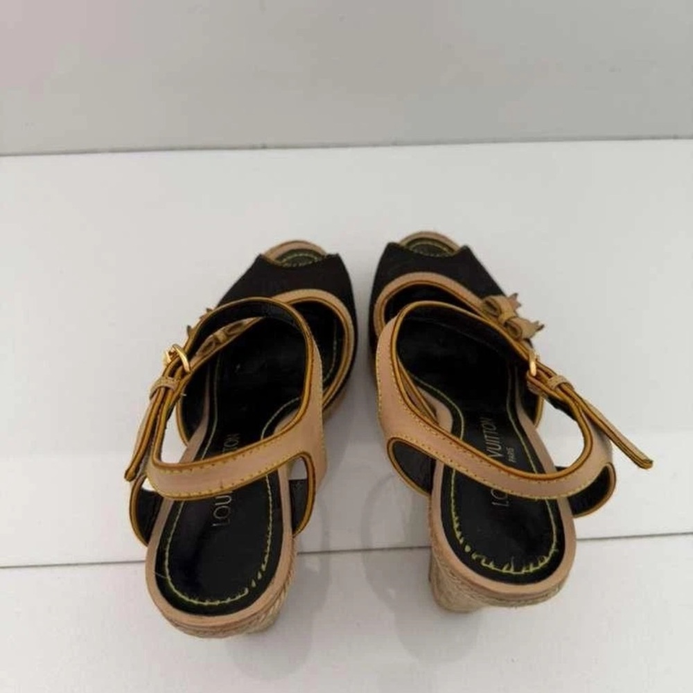 Louis Vuitton Isola Canvas Wedge Espadrilles Sandals FR38.5 US8 $1030 - Picture 10 of 15